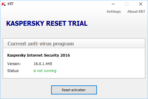 ดาวน์โหลด Kaspersky Reset Trial Free Download