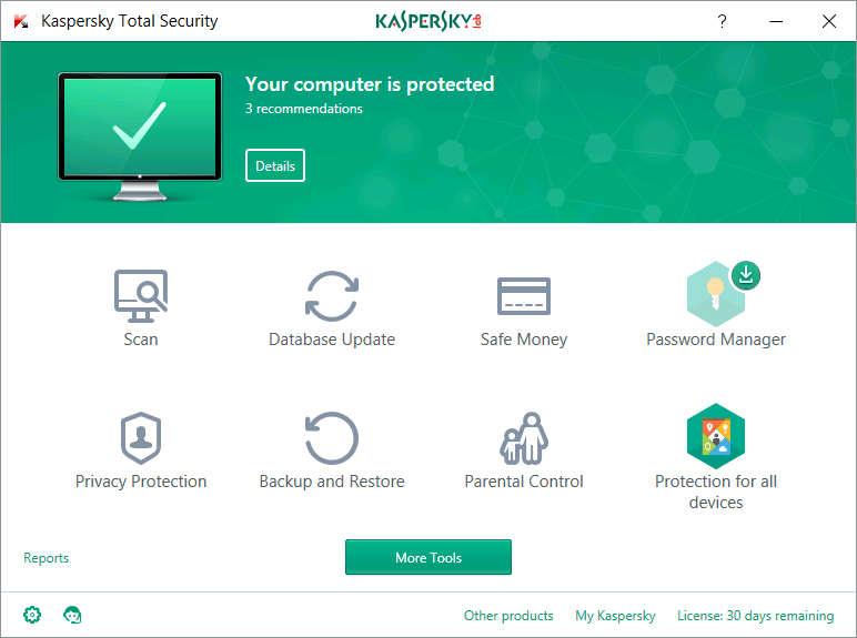 ดาวน์โหลด Kaspersky Total Security 2018 Free Download