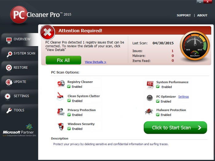 ดาวน์โหลด PC Cleaner Pro Free Download