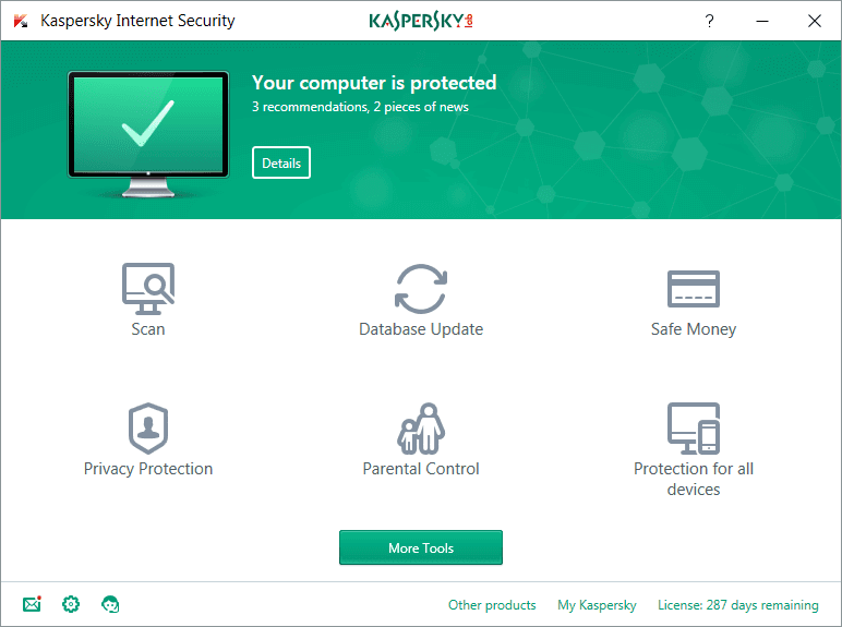 ดาวน์โหลด Kaspersky Internet Security 2018 Free Download