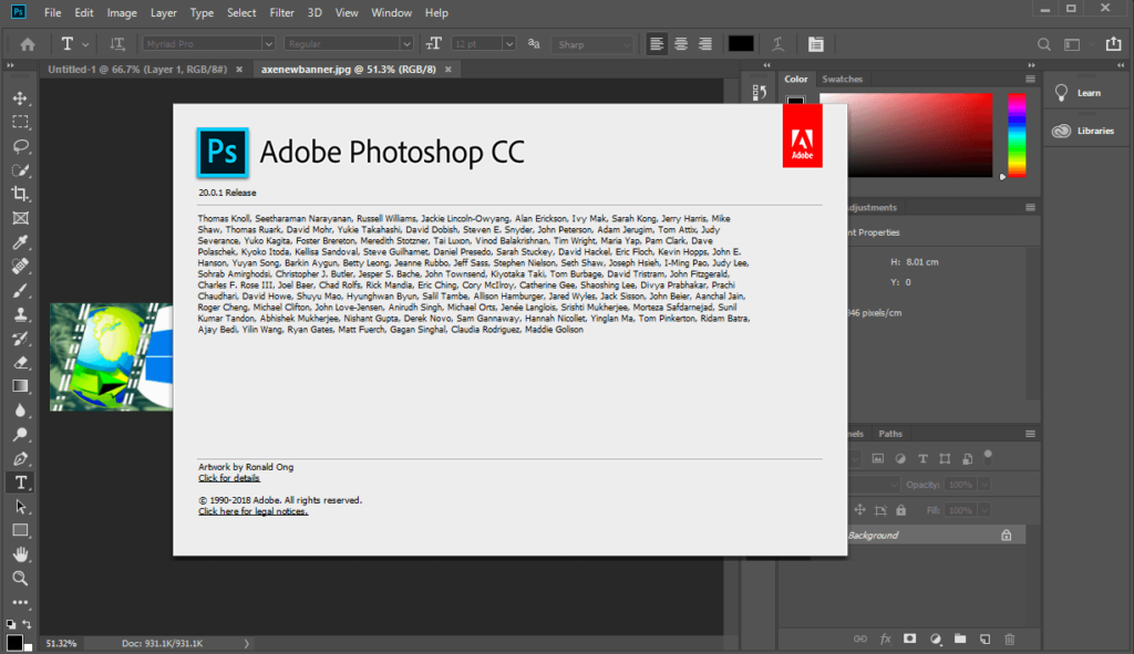 ดาวน์โหลด Adobe Photoshop CC 2019 Free Download