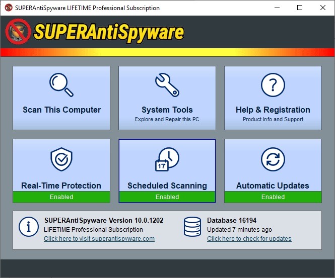 ดาวน์โหลด SUPERAntiSpyware Pro X Free Download