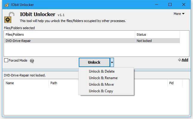 ดาวน์โหลด IObit Unlocker Free Download