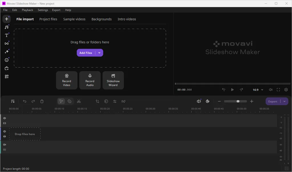 Movavi Slideshow Maker Screenshot