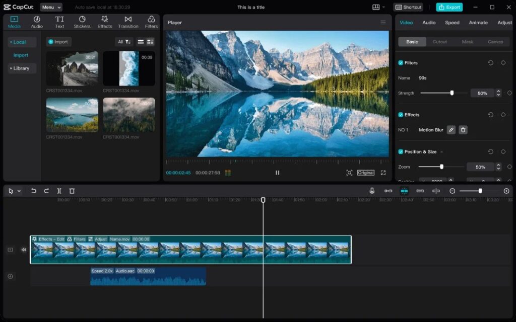 CapCut Screenshot