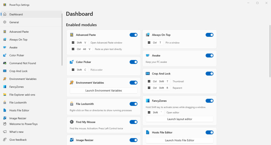 Microsoft PowerToys Screenshot