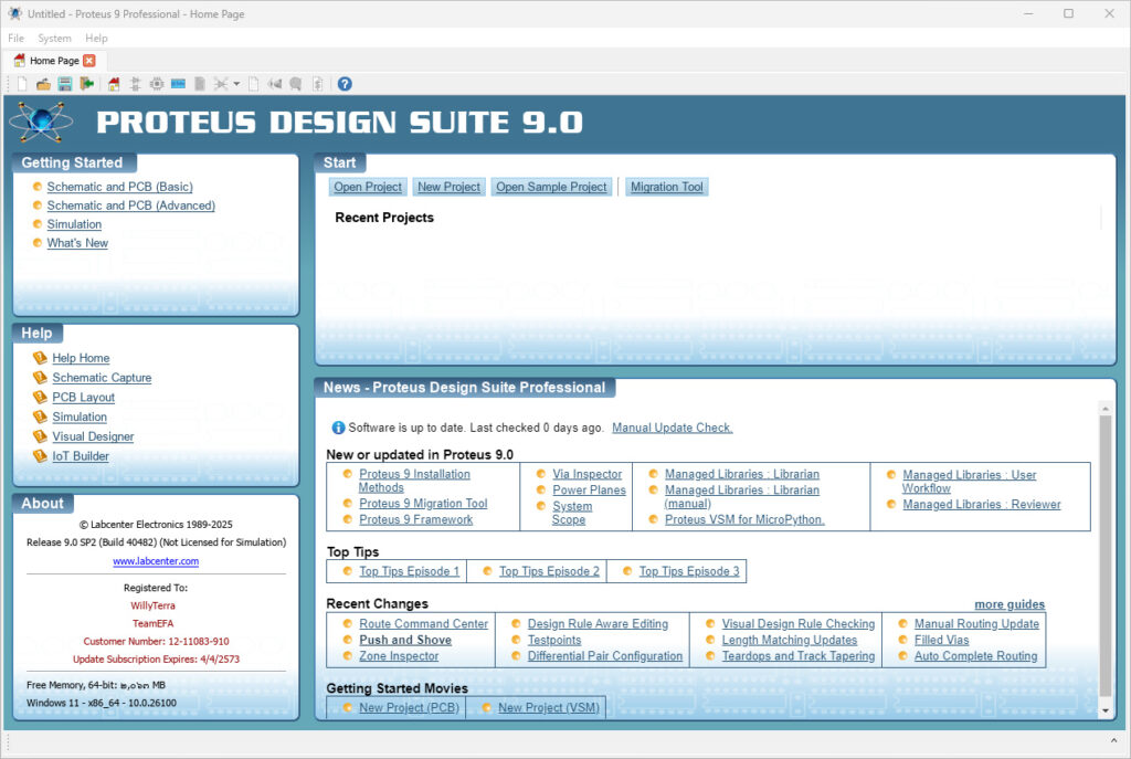 Proteus Professional 9 Screenshot