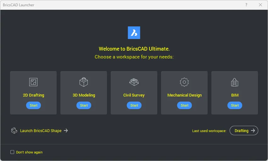 Bricsys BricsCAD Ultimate Main