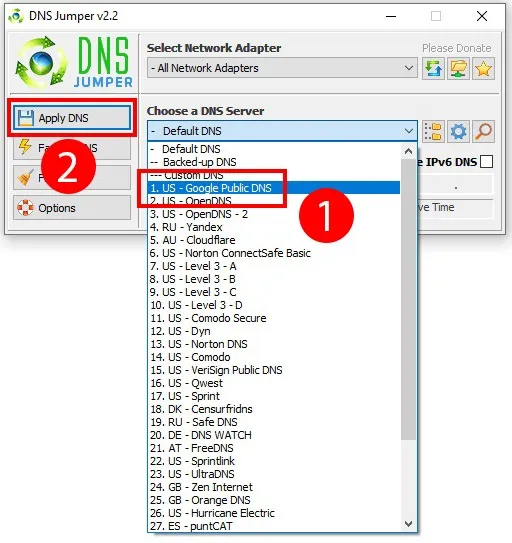 DNS Jumper