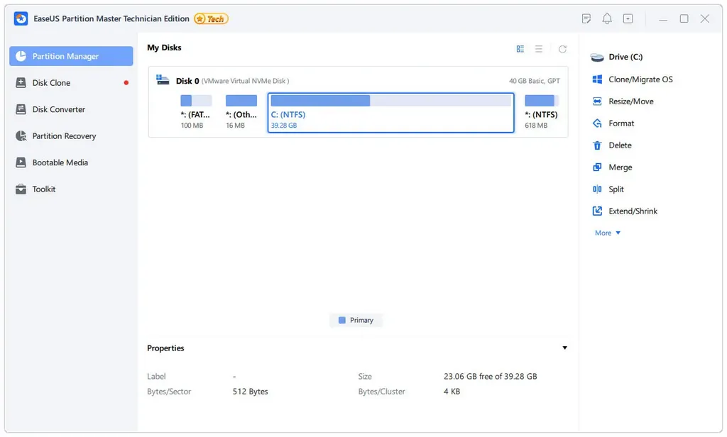 EASEUS Partition Master 2