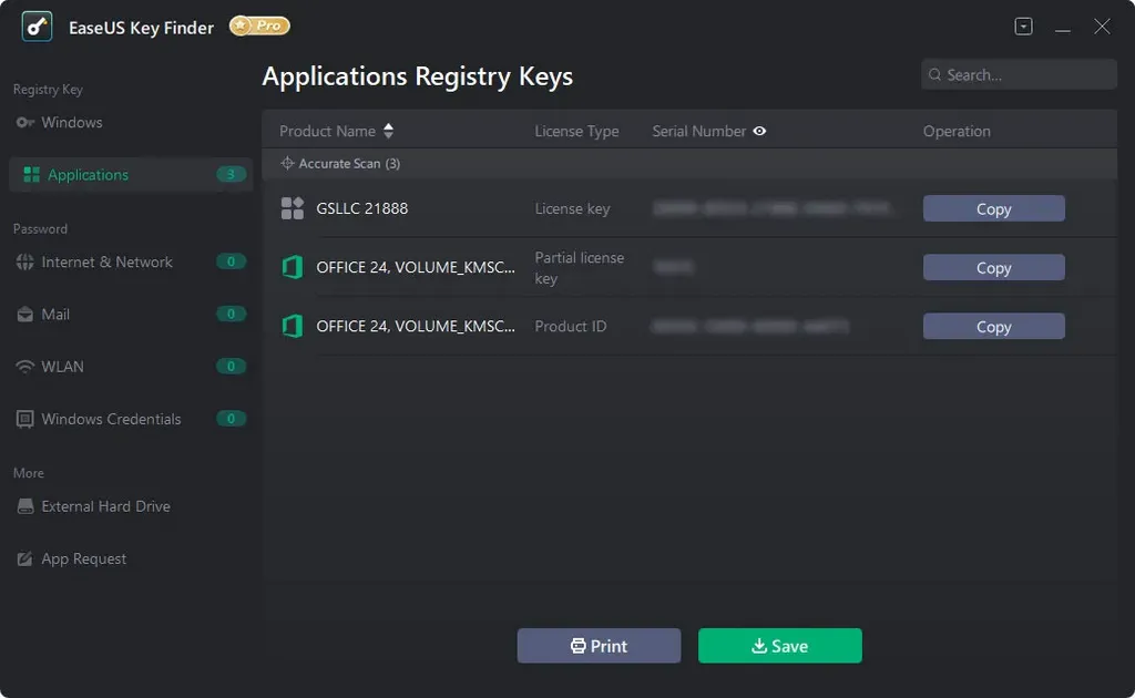 EaseUS Key Finder Pro 2