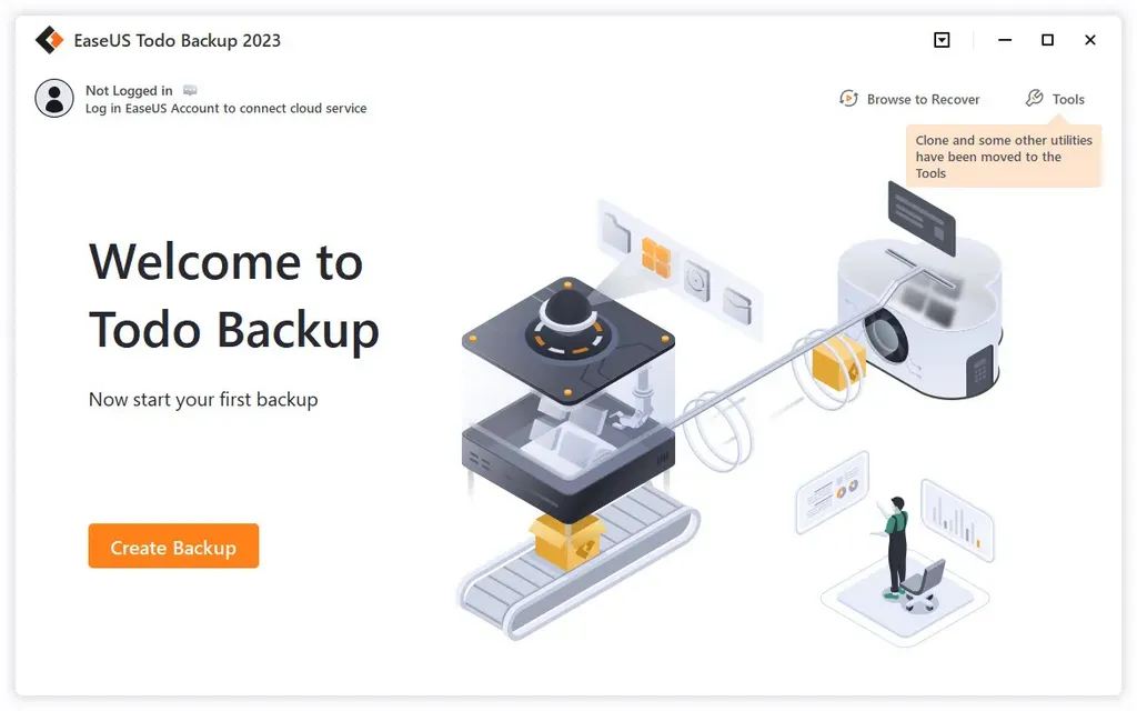 EaseUS Todo Backup Home Welcome