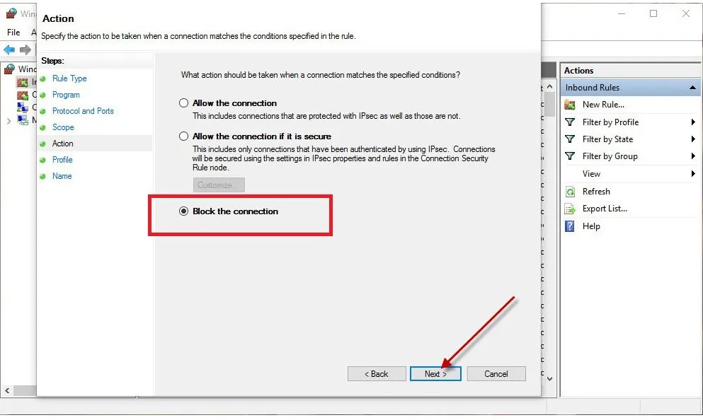 How to Block Program Firewall 7