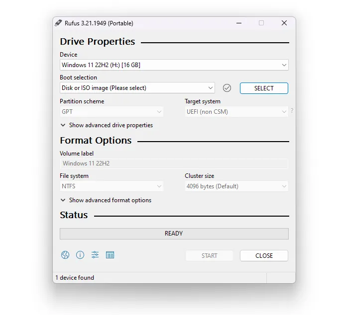 Install Windows Using Rufus 2