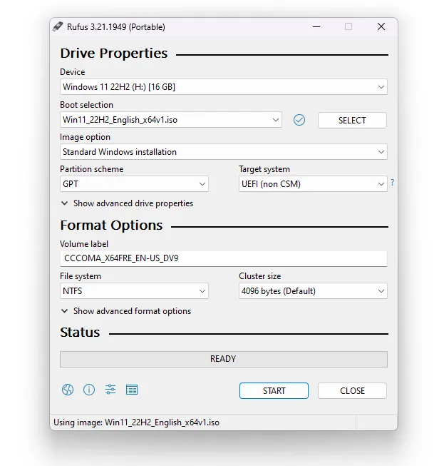 Install Windows Using Rufus 4