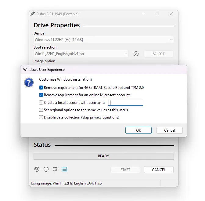 Install Windows Using Rufus 5