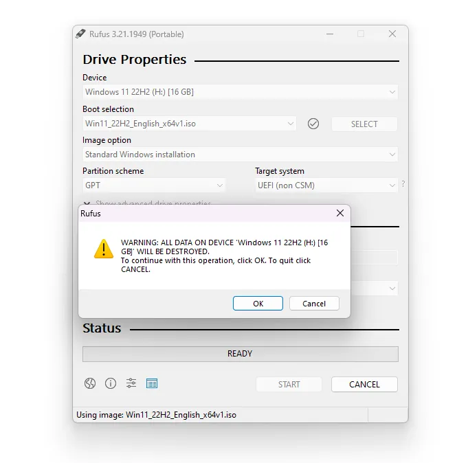 Install Windows Using Rufus 6