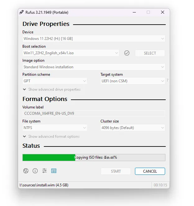 Install Windows Using Rufus 7