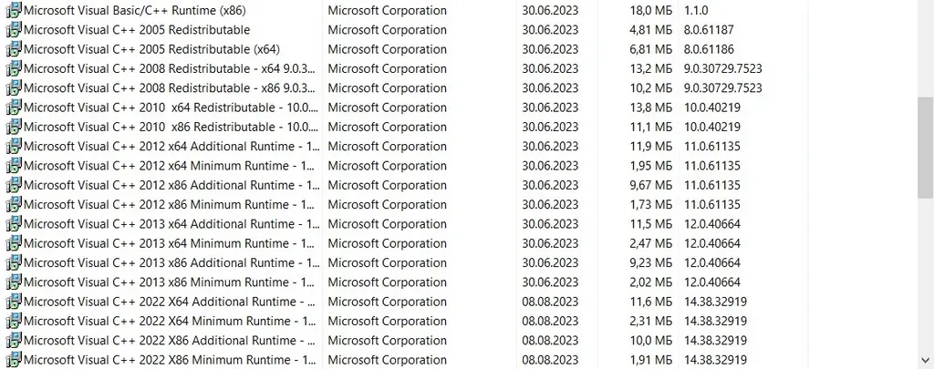 Microsoft Visual C Redistributable AIO