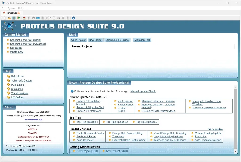 Proteus Professional 9 Screenshot