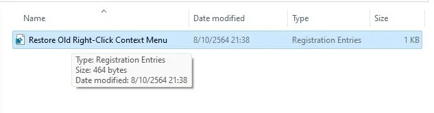 Restore Old Context Menu Windows 11 1