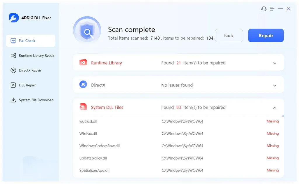Tenorshare 4DDiG DLL Fixer 2
