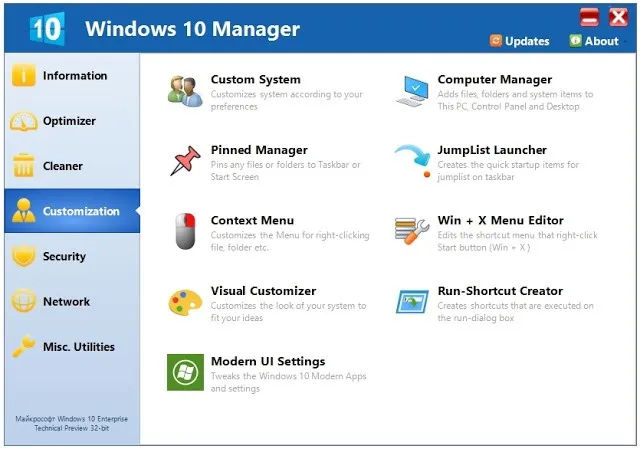 Windows 10 Manager