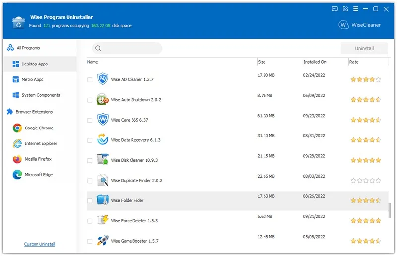 Wise Program Uninstaller