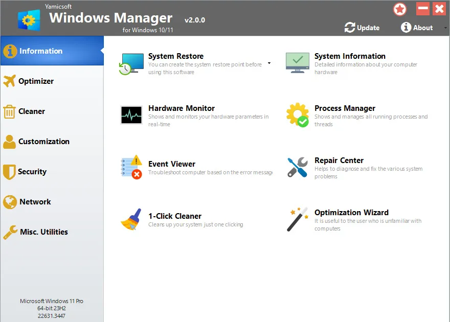 Yamicsoft Windows Manager 1
