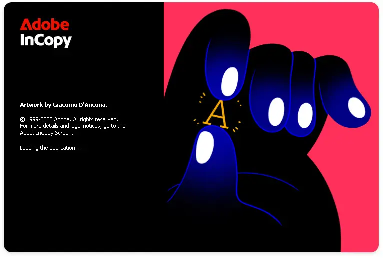 Adobe InCopy 2026 Loading Screen