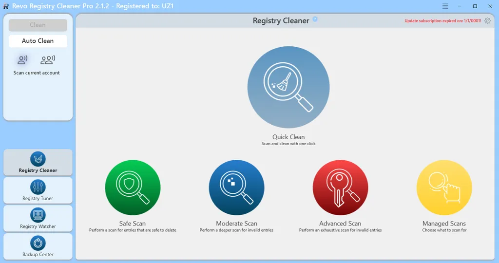 Revo Registry Cleaner Pro 1 Screenshot