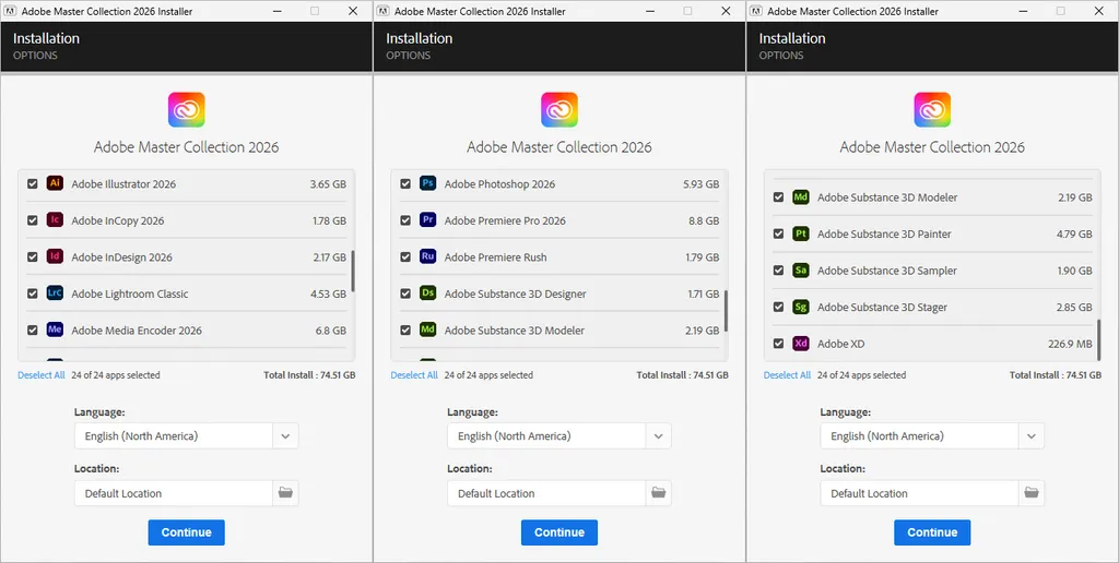 Adobe Master Collection 2026 Screenshot