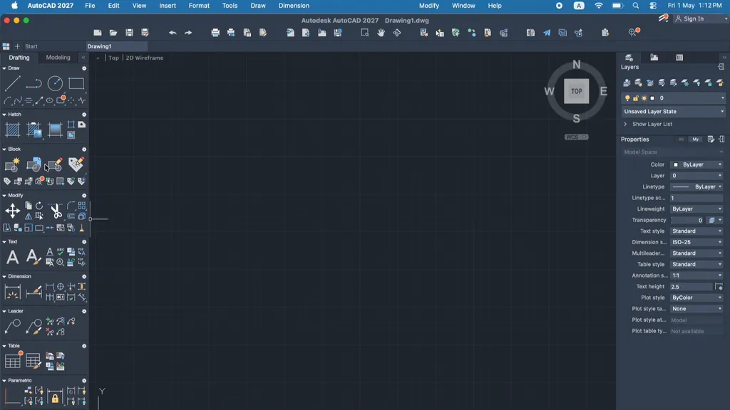 Autodesk AutoCAD 2027 macOS Screenshot
