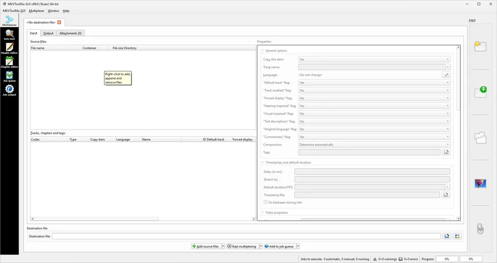 MKVToolNix Screenshot