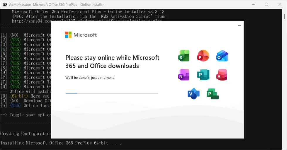 Microsoft Office 365 ProPlus Online Installer 2 Screenshot