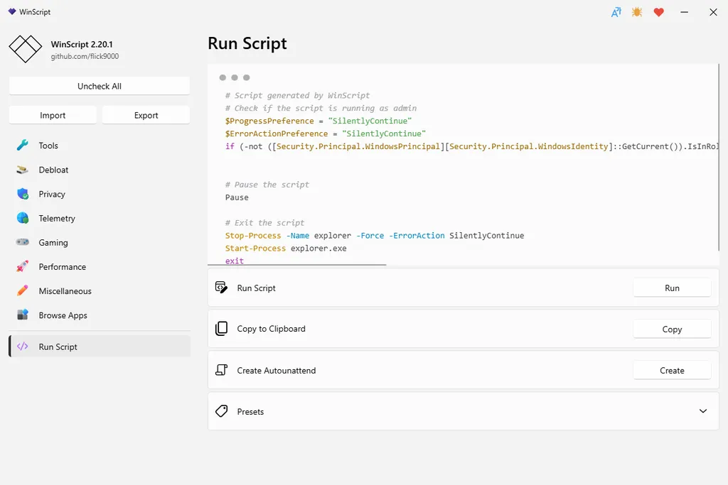 WinScript 4 Screenshot